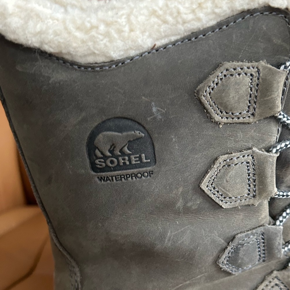 Sorel slouch duck boots charcoal gray 8 39 excellent - Picture 5 of 11